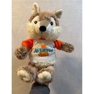 Plush Wolf Stuffed Animal Arizona Souvenir Snake Shirt Orange Short Sleeve
